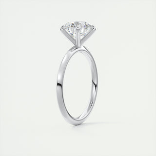 2CT Round Six Prong Moissanite Diamond Solitaire Engagement Ring In White Gold