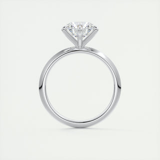 2CT Round Six Prong Moissanite Diamond Solitaire Engagement Ring In White Gold