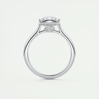 1.0-3.0 ct Oval Diamond Solitaire Bezel Style Engagement Ring