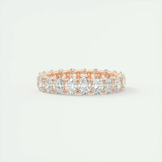 3.15 TCW Oval CVD Diamond Full Eternity Wedding Band