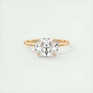 2ct Oval F- VS1 Diamond Solitaire Engagement Ring