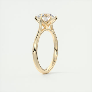 2CT Round Cut Moissanite Solitaire Engagement Ring - ELITE CARAT