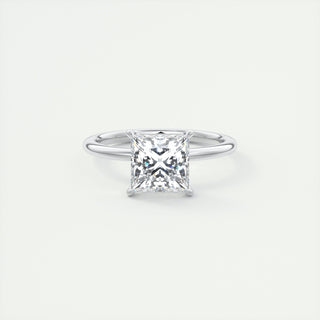 2CT Princess Moissanite Diamond Solitaire Engagement Ring