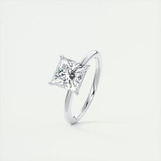 2CT Princess Moissanite Diamond Solitaire Engagement Ring