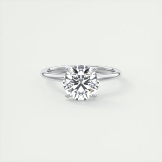 2CT Round Moissanite Diamond Engagement Ring For Women With Solitaire Setting