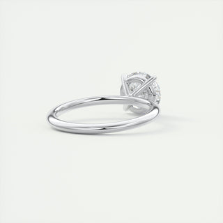 2CT Round Moissanite Diamond Engagement Ring For Women With Solitaire Setting