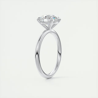 2CT Round Moissanite Diamond Engagement Ring For Women With Solitaire Setting