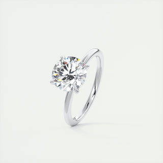 2CT Round Moissanite Diamond Engagement Ring For Women With Solitaire Setting