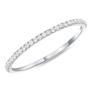 0.11  TCW Round CVD Diamond Minimalist Wedding Band