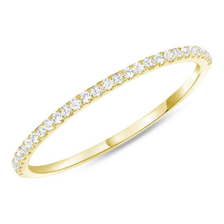 0.11  TCW Round CVD Diamond Minimalist Wedding Band