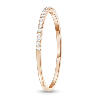 0.11  TCW Round CVD Diamond Minimalist Wedding Band