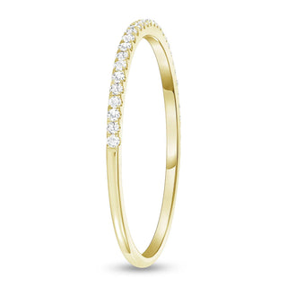 0.11  TCW Round CVD Diamond Minimalist Wedding Band