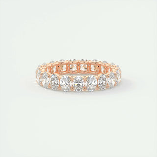 3.15 TCW Oval CVD Diamond Full Eternity Wedding Band