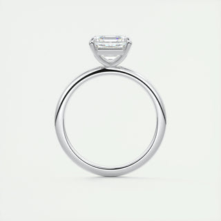 Bague de fiançailles solitaire en moissanite de forme Asscher de 2,03 ct