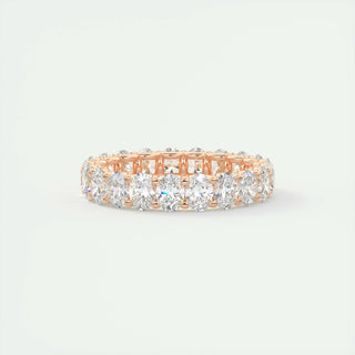 3.15 TCW Oval CVD Diamond Full Eternity Wedding Band