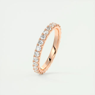 0.84 CT Round EF- VVS Diamond Full Eternity Stackable Wedding Band