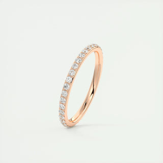 0.74 TCW Round CVD Diamond Full Eternity Wedding Band