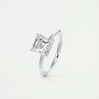 Bague de fiançailles solitaire diamant Asscher de 1,0 à 3,0 ct