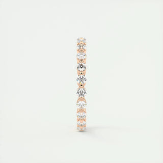 0.69 CT Round EF- VVS Diamond Full Eternity Bubble Wedding Band