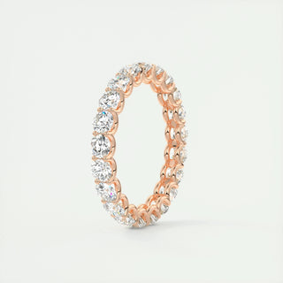 2.1 TCW Round CVD Diamond Full Eternity Wedding Band