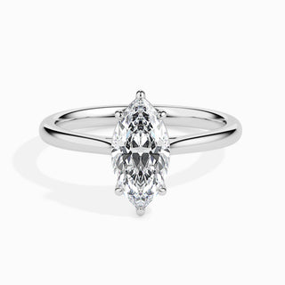 1ct Marquise Shaped Diamond Solitaire Engagement Ring With F- VS Clarity