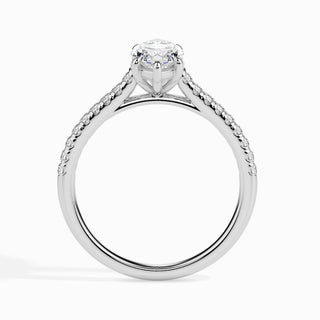 1.0 CT Marquise F- VS Diamond Pave Engagement Ring