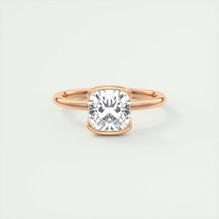 2ct Cushion F- VS1 Diamond Solitaire Engagement Ring