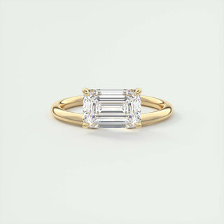 1.91 CT Emerald Cut Solitaire Moissanite Engagement Ring