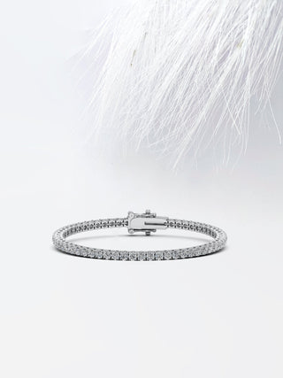 Bracelet en diamants Moissanite taille ronde 10,25 pour femme