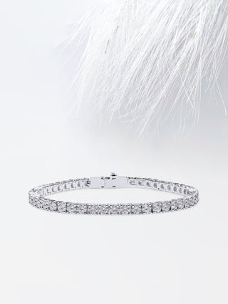 Bracelet de tennis en moissanite ronde de 6,93 ct pour elle