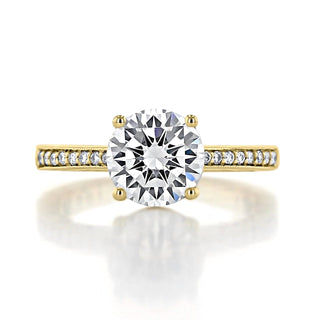 2.0CT Round Cut Vintage Style Moissanite Engagement Ring - ELITE CARAT