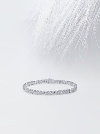 Pulsera de diamantes de moissanita de corte ovalado de 9,8 ct para mujer