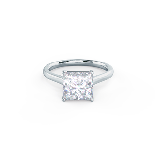 1.0ct Princess Cut Moissanite Diamond Trellis Solitare Engagement Ring - ELITE CARAT