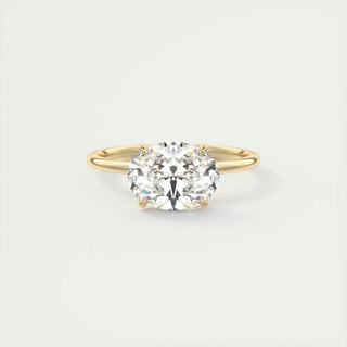 2ct Oval F- VS1 Diamond Solitaire Engagement Ring