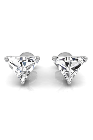 Triangle Shaped Moissanite Diamond Stud Earrings for Women