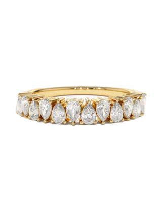 1.50 TCW Pear CVD Diamond Eternity Wedding Band