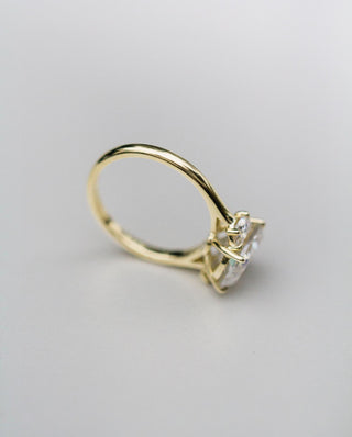 3.50 CT Old Mine Cushion Three Stone Moissanite Engagement Ring