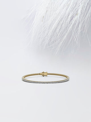 Pulsera de diamantes de tenis de moissanita redondos de 2,50 ct para ella