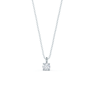 Collier avec diamant solitaire taille brillant rond de 0,50 à 1,0 ct et moissanite