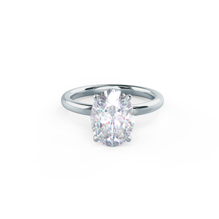 1.75ct Oval Cut Solitaire Moissanite Diamond Engagement Ring - ELITE CARAT