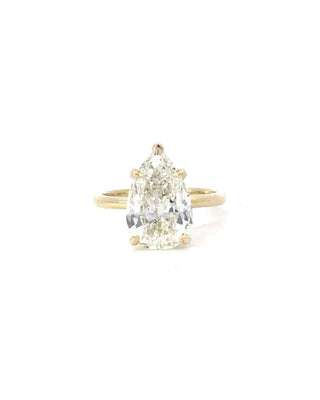 Bague de fiançailles avec diamant solitaire CVD en forme de poire de 1,50 CT à 4,24 CT