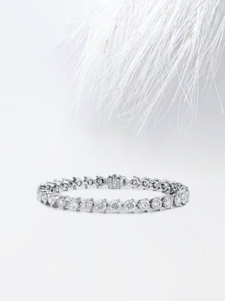 Pulsera de diamantes de moissanita de corte redondo de 10,71 ct para mujer