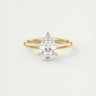 2ct Pear F- VS1 Diamond Solitaire Engagement Ring