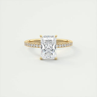 1.0-3.0 ct Radiant Diamond Pave Style Engagement Ring