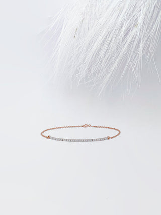 Pulsera de diamantes de moissanita redondos de 0,25 ct para ella