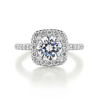 Bague de fiançailles avec diamants ronds en moissanite de 1,20 ct pour elle