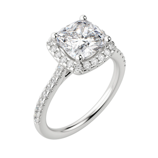 Bague de fiançailles en moissanite taille coussin de 2,15 ct