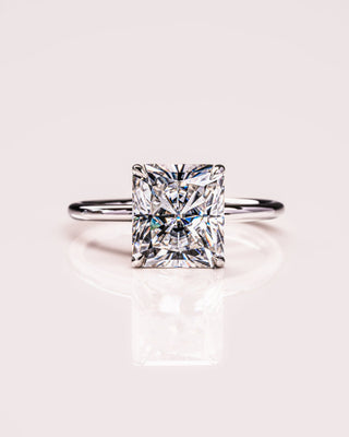 1.43 - 3.43 CT Radiant CVD Diamond Solitaire Engagement Ring