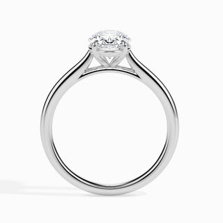 Bague de fiançailles solitaire en diamant ovale F-VS de 1 ct cultivé en laboratoire 