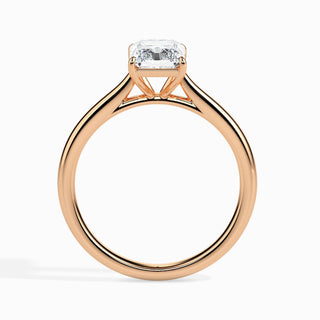 Bague de fiançailles avec un diamant solitaire de 1 ct à taille radiante F-VS cultivé en laboratoire 